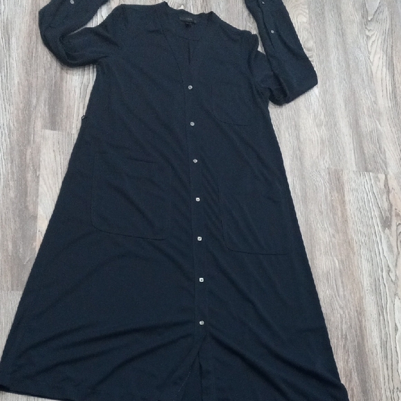 J.Crew Wmen's Stylish Navy Long Sleve Button Up Dresss Size S - Picture 11 of 16